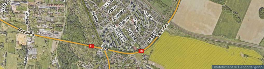 Zdjęcie satelitarne Zaciszna ul.